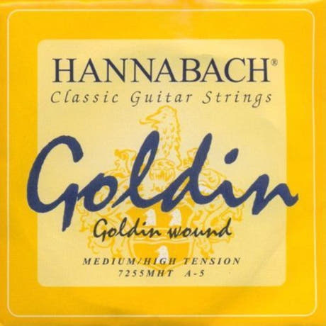 Hannabach 725 A5 cuerda de bajo para guitarras clásicas, tensión medium/alta