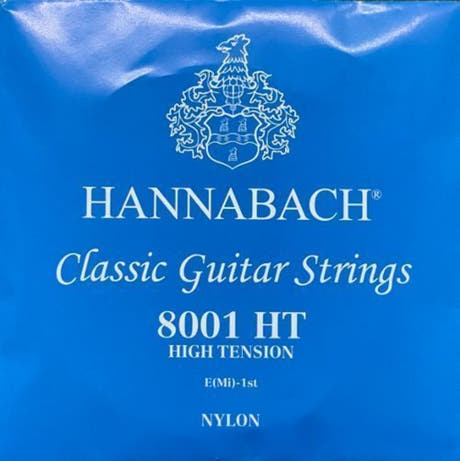Hannabach 800 E1 cuerda aguda para guitarras clásicas, high tension