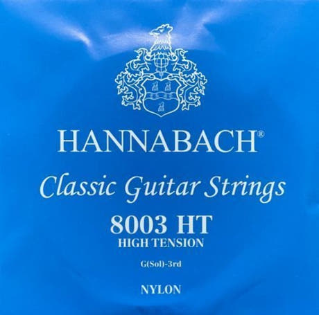 Hannabach 800 G3 cuerda aguda para guitarras clásicas, high tension