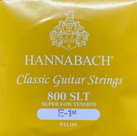 Hannabach 800 E1 cuerda aguda para guitarra clásica, tensión super low