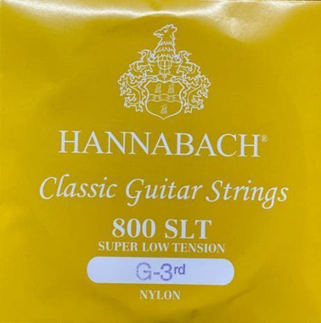 Hannabach 800 G3 cuerda aguda para guitarra clásica, tensión super low