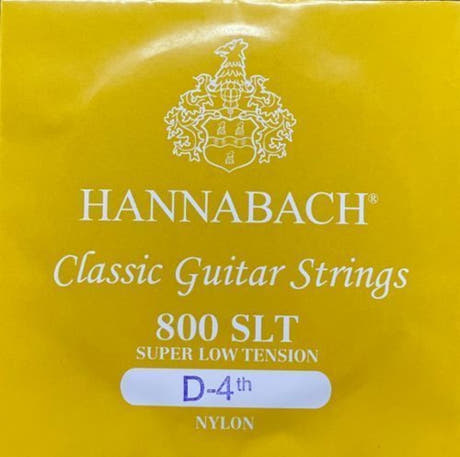 Hannabach 800 D4 cuerda de bajo para guitarras clásicas, super low tension