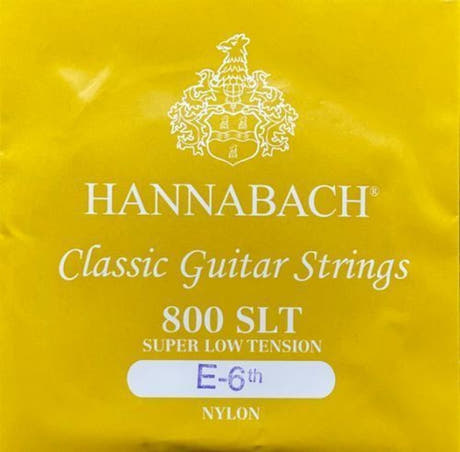 Hannabach 800 E6 string de bajo para guitarras clásicas, super low tensión