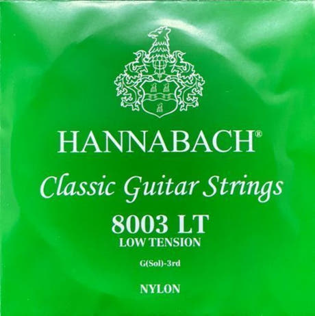 Hannabach 800 cuerda G3 aguda para guitarra clásica, baja tensión