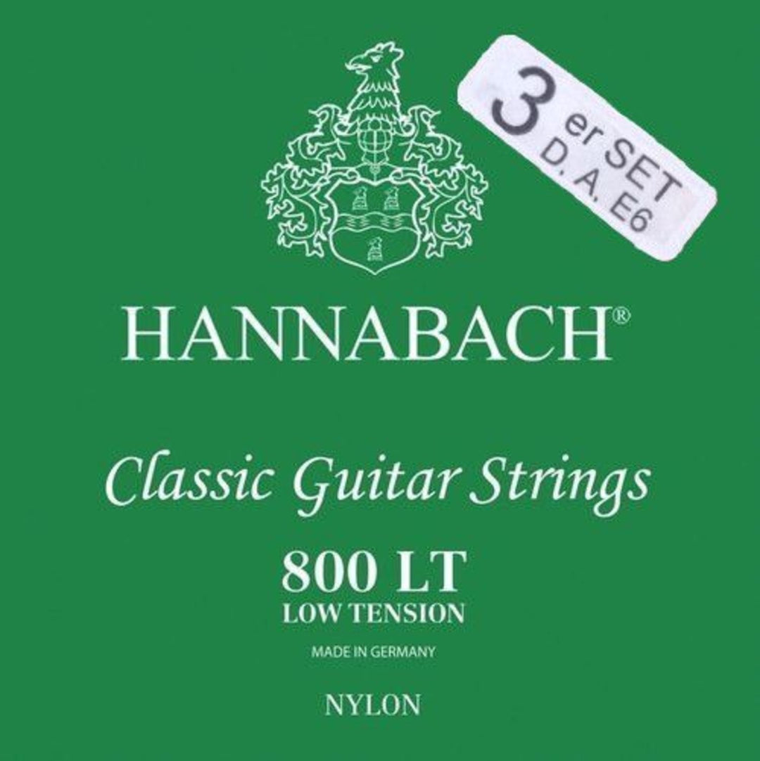 Cuerdas Hannabach para guitarras clásicas Serie 800 Low tension Silver plated - Set de 3 bajos (8007LT)