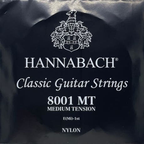 Hannabach 800 E1 cuerda aguda para guitarra clásica, medium tension