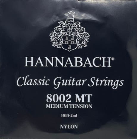 Hannabach 800 H/B2 cuerda aguda para guitarra clásica, medium tension