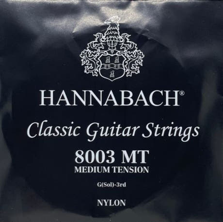 Hannabach 800 G3 cuerda de agudos para guitarra clásica, medium tension