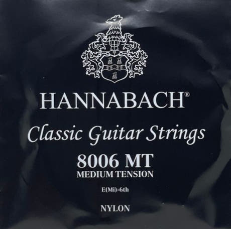 Hannabach 800 E6 cuerda de bajo para guitarras clásicas, medium tension