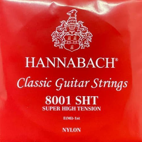 Hannabach 800 E1 cuerda aguda para guitarra clásica, super high tension