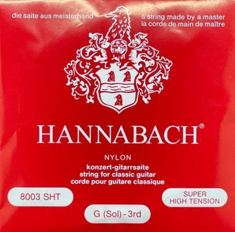 Cuerda aguda Hannabach 800 G3 para guitarra clásica, super high tension