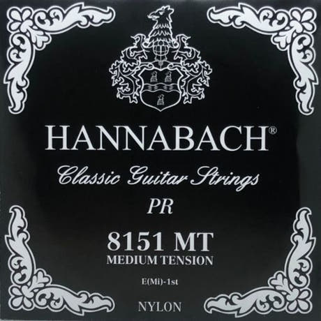 Hannabach 815 E1 cuerda aguda para guitarras clásicas, medium tension