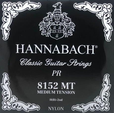 Hannabach 815 H/B2 cuerda aguda para guitarra clásica, tensión medium