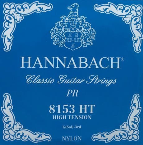 Hannabach 815 cuerda de agudos G3 para guitarras clásicas, High tensión