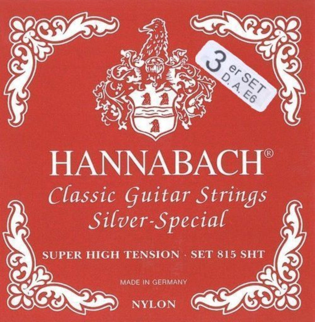 Hannabach Strings para Guitarras clásicas Serie 815 Super High Tension Silver special - Bajo 3er super high (8157SHT)