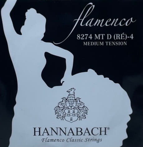 Cuerda de bajo D4 Hannabach 827 para guitarras flamencas, medium tension