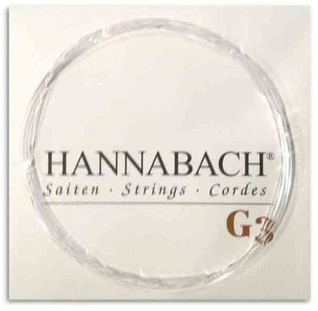 Hannabach 890 3/4 G3 cuerda entorchada para guitarra para niños, tensión medium