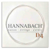 Hannabach 890 3/4 cuerda de bajo D4 para guitarras para niños, tensión medium