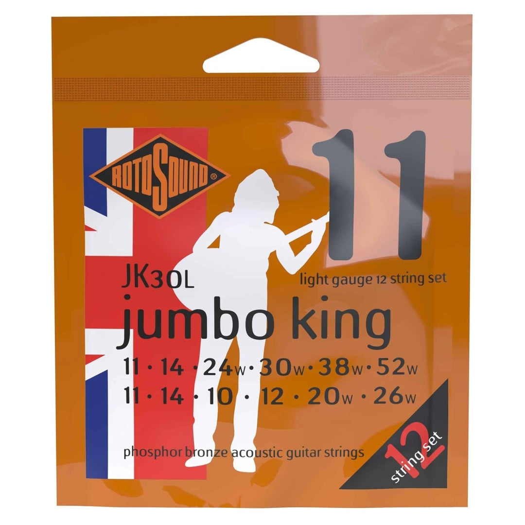Cuerdas Rotosound para Guitarras acústicas Jumbo King - Set de 12 cuerdas Light 11-52 (JK30L)