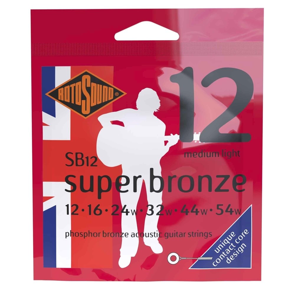 strings para guitarra western Rotosound Super Bronze SB12 12-54