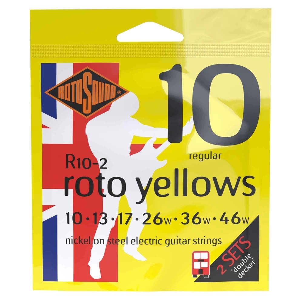 Rotosound Roto Yellows R10-2 Double Decker cuerdas para guitarra eléctrica 10-46