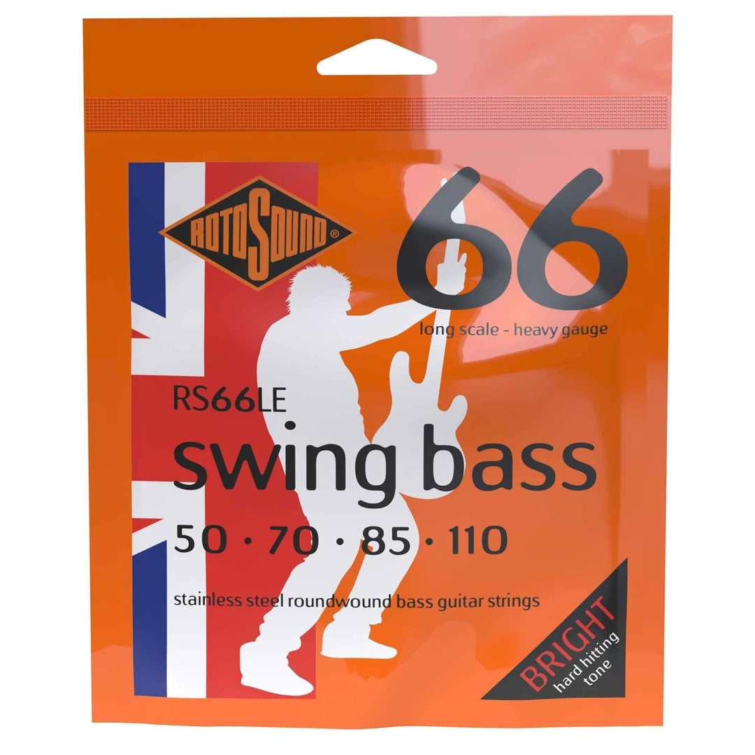 Rotosound Cuerdas de bajo eléctrico Swing Bass 66 - Set de 4 cuerdas Heavy 50-110 (RS66LE)