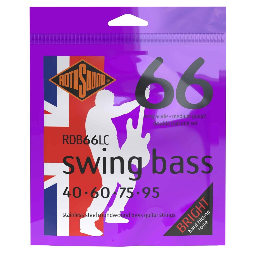 Cuerdas para bajo eléctrico Rotosound Swing Bass 66 Double Ball End - Set 4-str. Medium 40-95 Double Ball (RDB66LC)