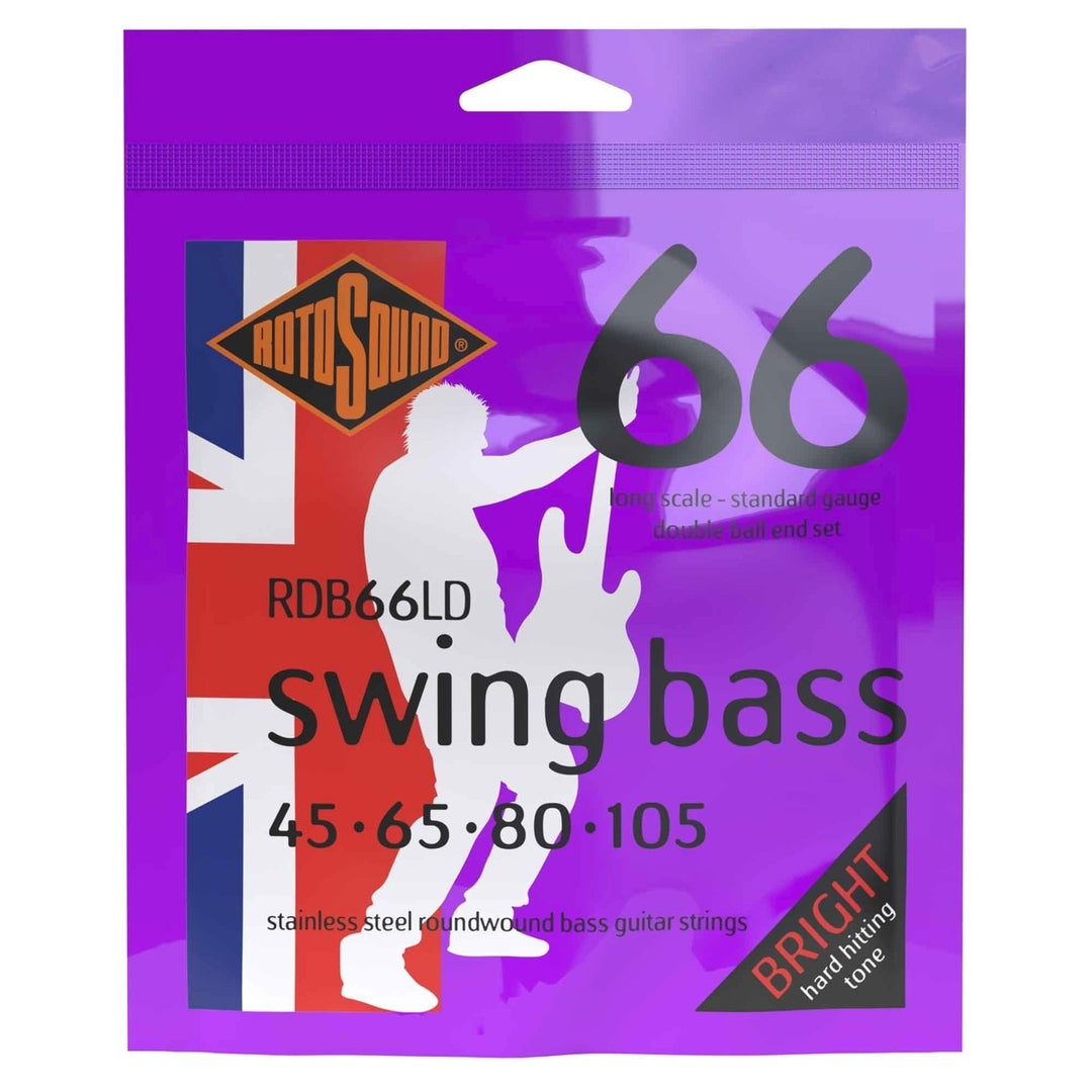 Cuerdas para bajo eléctrico Rotosound Swing Bass 66 Double Ball End - Set 4-str. Medium 45-105 Double Ball (RDB66LD)