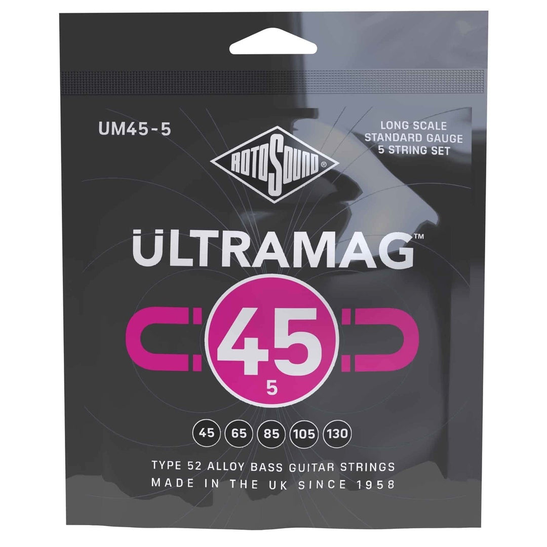 Cuerdas para bajo eléctrico Rotosound Ultramag - Set de 5 cuerdas Standard 45-130 (UM45-5)