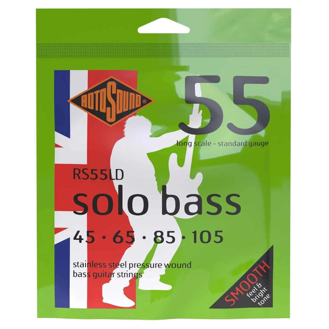 Cuerdas Rotosound para bajo eléctrico Solo Bass 55 - Set de 4 cuerdas Standard 45-105 (RS55LD)