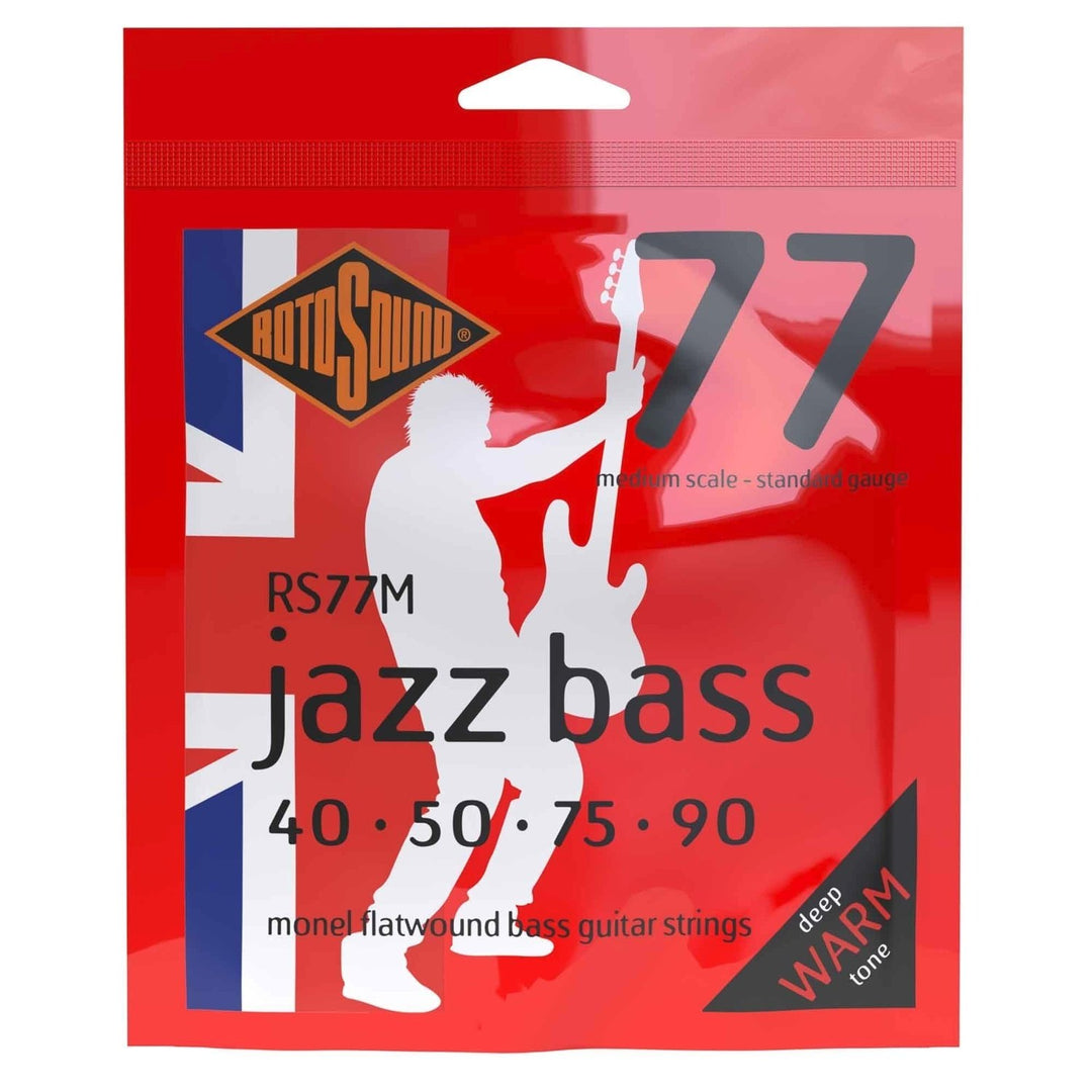 Rotosound Jazz Bass Strings Jazz Bass 77 - Set de 4 cuerdas Medium 40-90 //Longitud de escala Medium (30.5"/772mm a 32"/810mm) (RS77M)