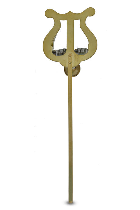 GEWA lira, pequeña, latón amarillo, 1 pinza para partituras, vástago de 14 cm