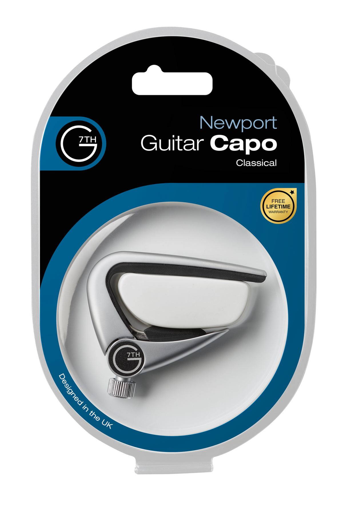 G7th Capo Newport - Classic guitar, silver (C33013)