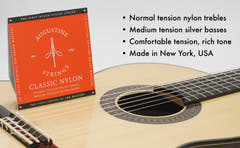 Augustine Cuerdas para guitarra clásica Classic Label - Juego Classic Red (normal/medium)