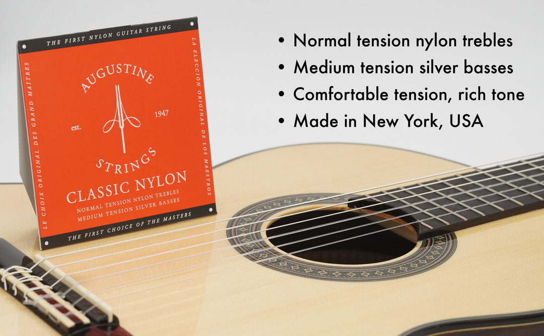 Augustine Cuerdas para guitarra clásica Classic Label - Juego Classic Red (normal/medium)