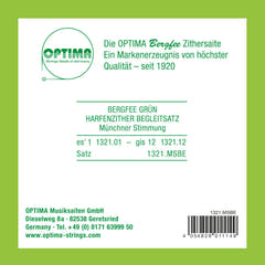 Cuerdas Optima para cítara Harp/air resonance zither nylon green 1321 - Set (1321.MSBE)