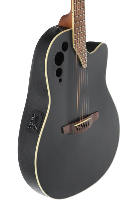 Applause Guitarra electroacústica AE44II Mid Cutaway - Black Satin (AE44-5S)
