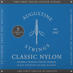 Cuerdas Augustine para guitarra clásica Classic Label - 3 x Set Classic Blue (normal/High)