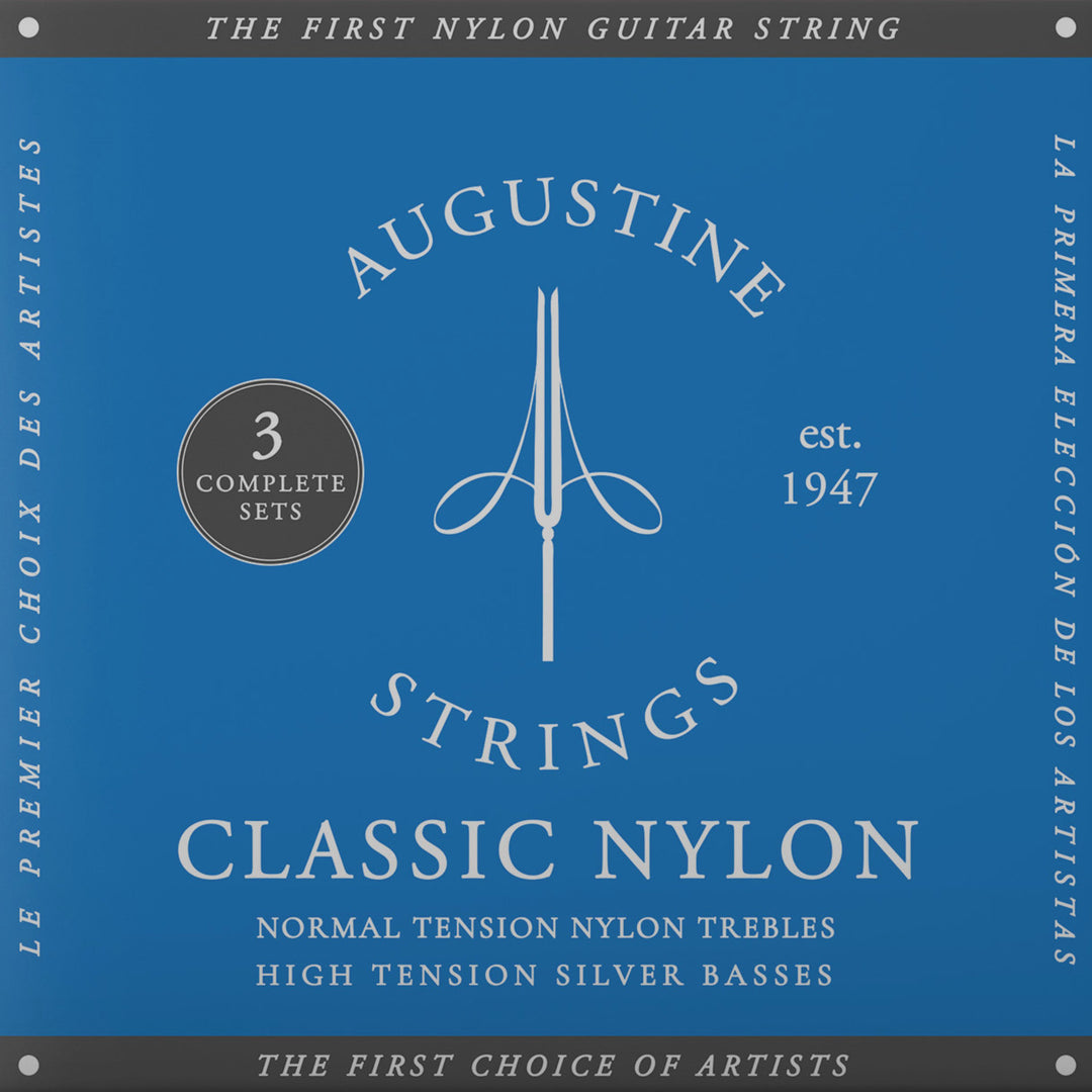 Cuerdas Augustine para guitarra clásica Classic Label - 3 x Set Classic Blue (normal/High)