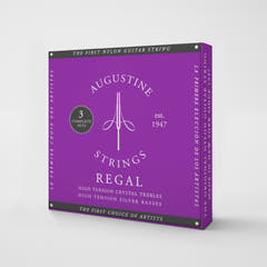 Augustine Strings para guitarras clásicas Regal Crystal Nylon high - 3 x Set Regal Blue (high/high)