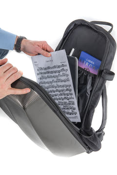 Mochila GEWA para estuche de violín Space Bag - Titanium 4/4 - 3/4 (33 x 67 (con estuche para arco 79 ) x 19 cm)