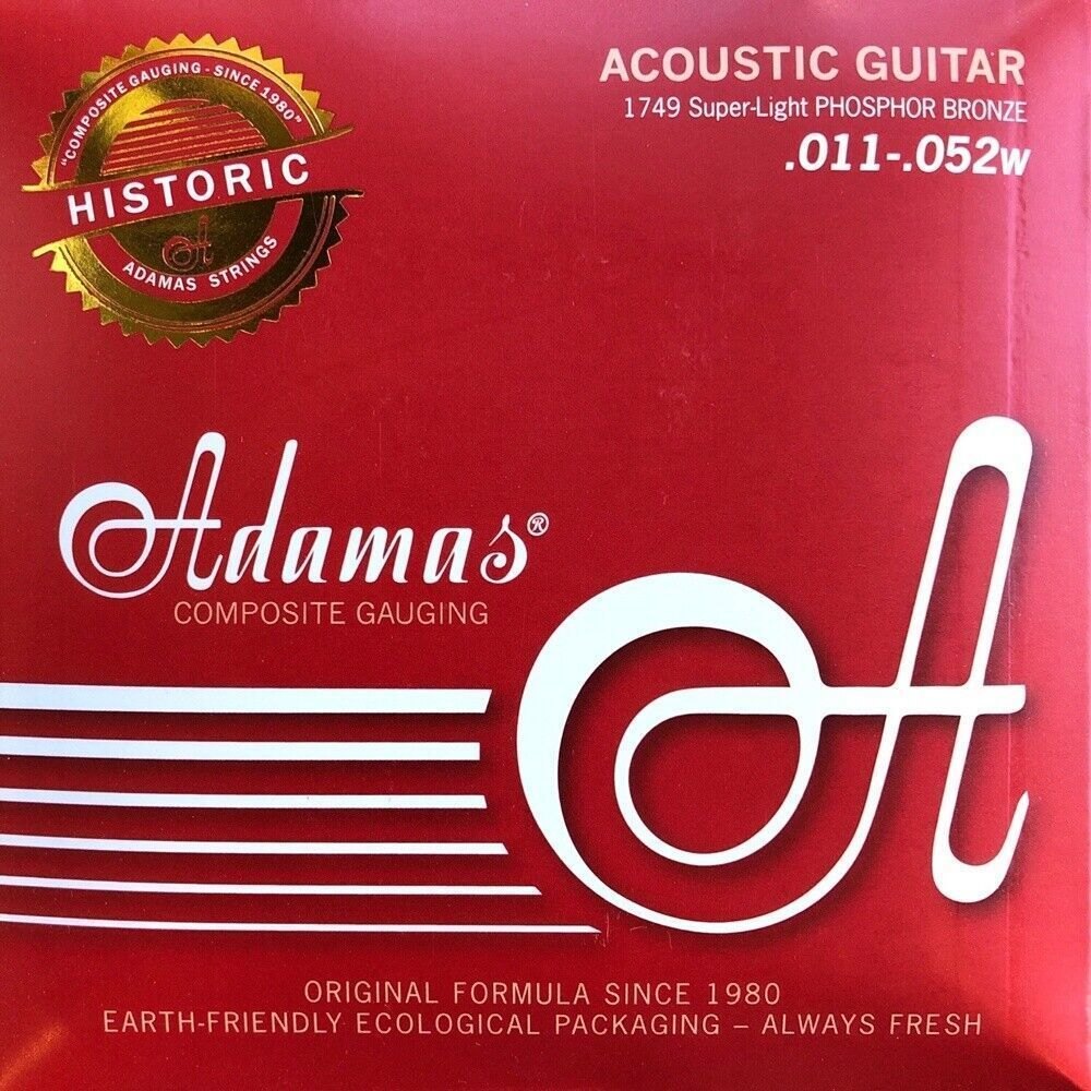 Adamas Historic Reissue 1749 cuerdas de guitarra, Super-Light .011-.052