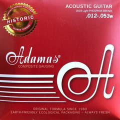 Cuerdas de guitarra Adamas Historic Reissue 1818, Light .012-.053