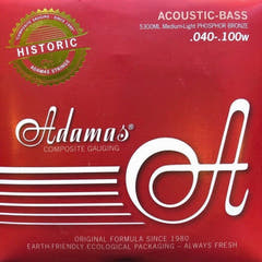 Adamas Strings para bajo acústico Phosphor Bronze - set de 4 cuerdas med-light (5300ML)