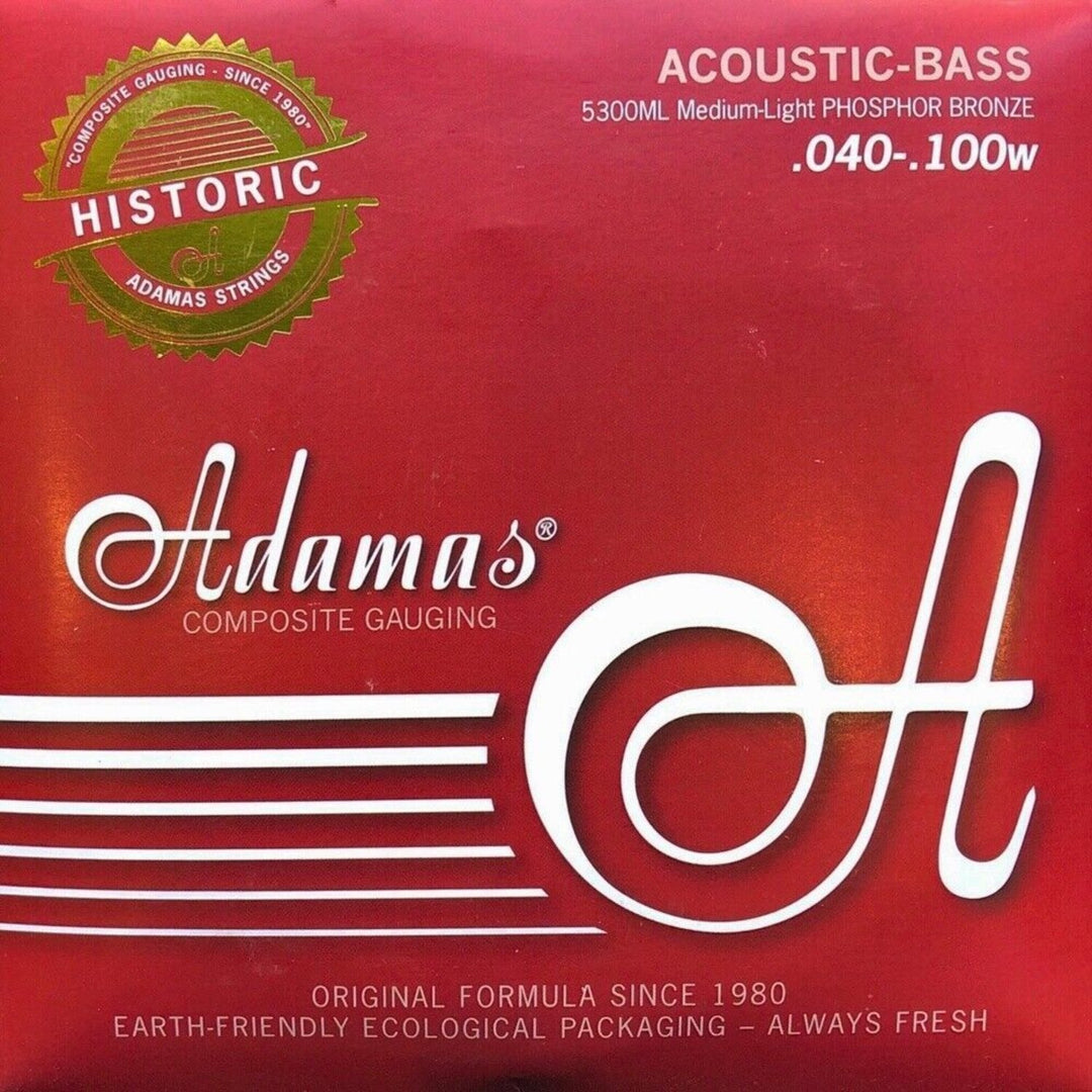 Adamas Strings para bajo acústico Phosphor Bronze - set de 4 cuerdas med-light (5300ML)