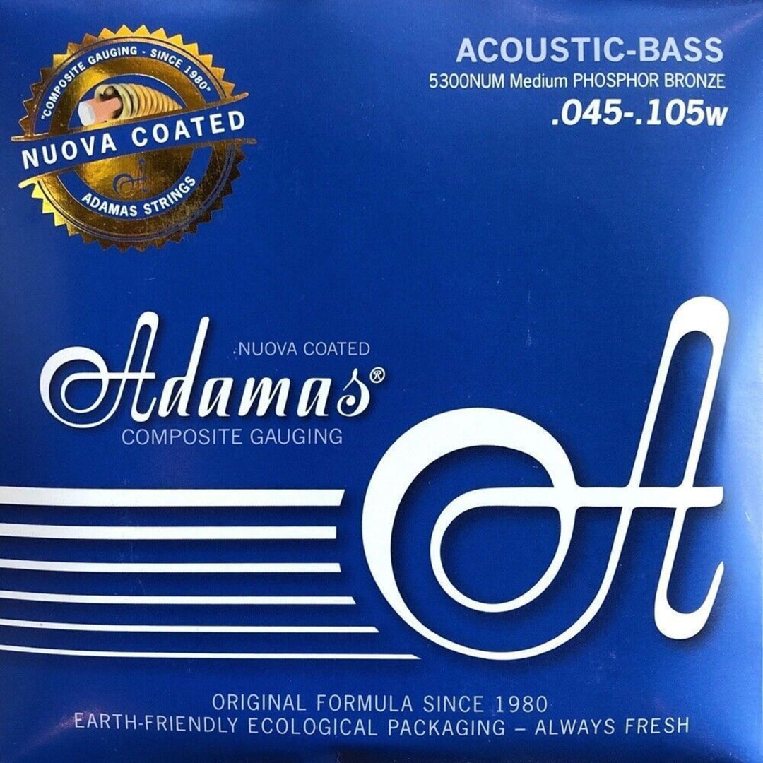 Adamas Cuerdas para bajo acústico Nuova recubiertas - Conjunto de 4 cuerdas medio (5300NU-M)