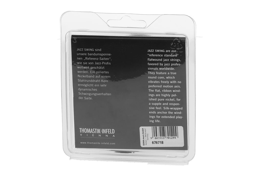 Cuerdas Thomastik-Infeld para guitarra eléctrica Jazz Swing Series Nickel Flat Wound - Set 011 flatwound estañado (JS111T)