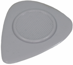 Heriba Thumb Rest púas de nailon, forma de corazón, grises, 12 unidades