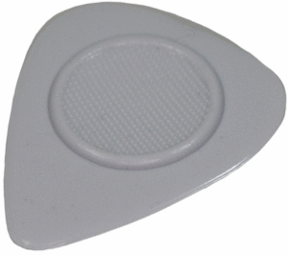 Heriba Thumb Rest púas de nailon, forma de corazón, grises, 12 unidades