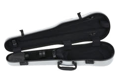 GEWA estuches de Violines moldeados Air 1.7 - Acabado metálico plateado de alto brillo